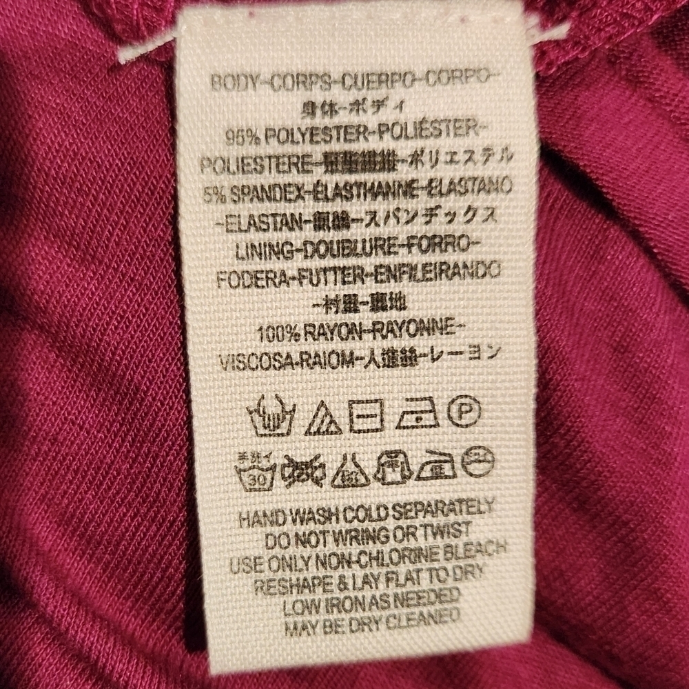 Free People Stella Long Sleeve Mock Neck Fuchsia Mini Dress Women’s Medium - Picture 11 of 11
